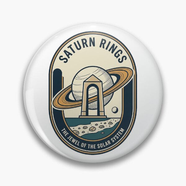Item preview, Vintage Saturn Rings Solar System Travel Badge designed and sold by k3rstman1.