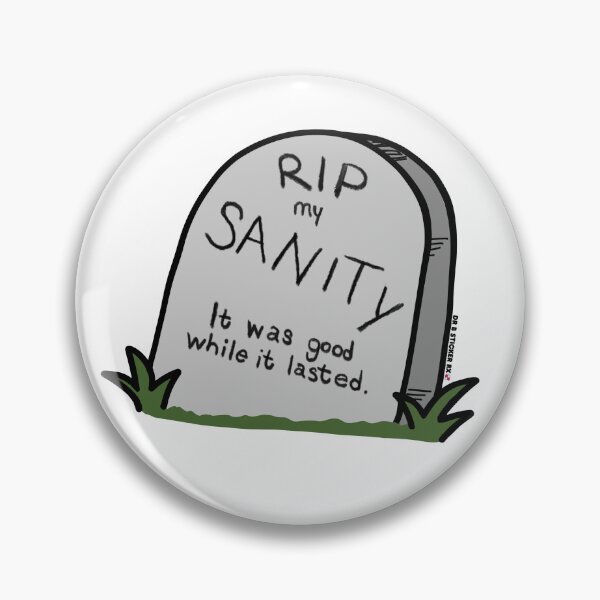 Item preview, RIP Sanity | Funny Perimenopause + Menopause Humor Sticker designed and sold by Dr. B Sticker Rx.