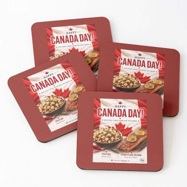 Item preview, Canada Day Poutine And Salmon Poster⁠ designed and sold by Easternpantry.