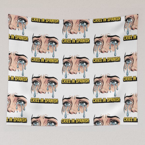 Item preview, Cries in Spanish Funny Telenovela Drama Comic Pop Art designed and sold by PictoVibe.