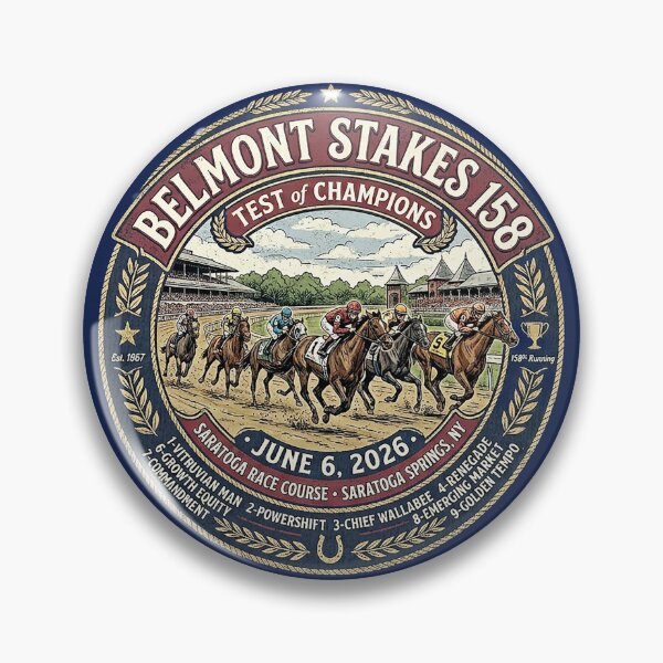 Item preview, 2026 Belmont Stakes 158th Run Contenders horse racing design designed and sold by Ginny Luttrell.