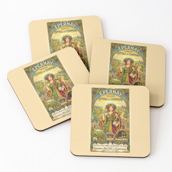 Item preview, Épernay, France Art Nouveau Poster designed and sold by travelwitheric.