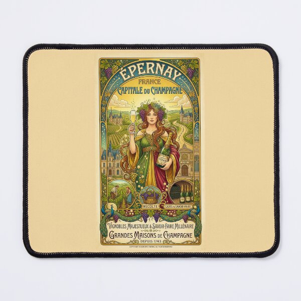 Item preview, Épernay, France Art Nouveau Poster designed and sold by travelwitheric.