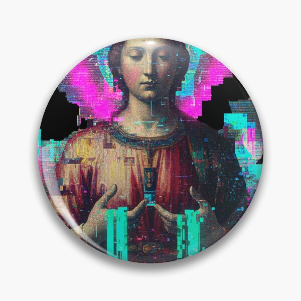 Item preview, Neon Cyber Madonna: Glitch Art Renaissance designed and sold by A E S T H E T A T A G.