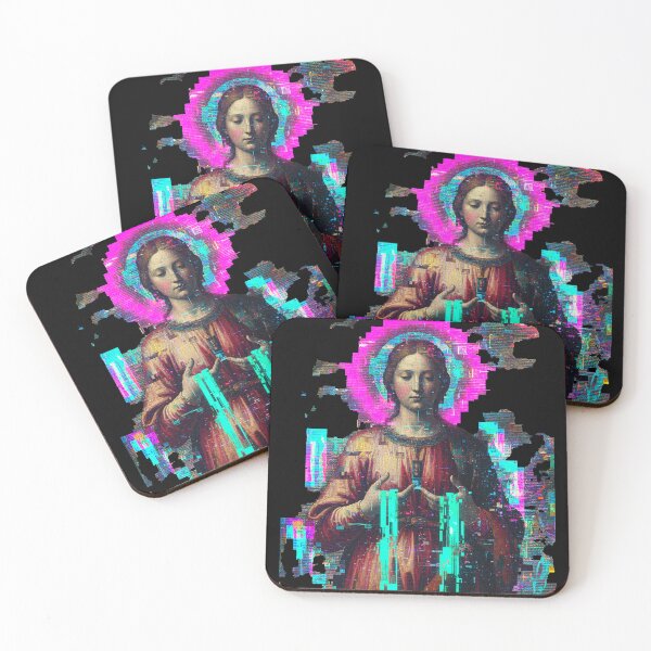 Item preview, Neon Cyber Madonna: Glitch Art Renaissance designed and sold by A E S T H E T A T A G.