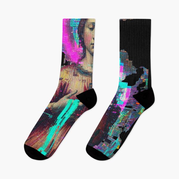 Item preview, Neon Cyber Madonna: Glitch Art Renaissance designed and sold by A E S T H E T A T A G.