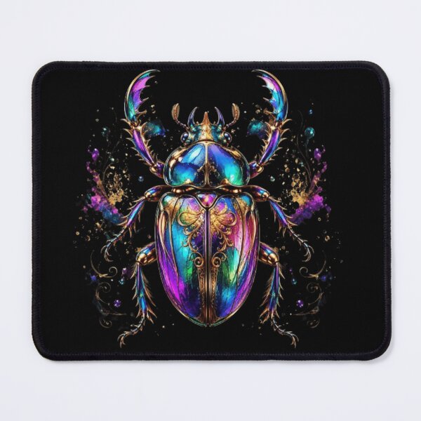 Item preview, Iridescent Cosmic Beetle | Metallic Liquid Art designed and sold by Rawafi Art Studio.