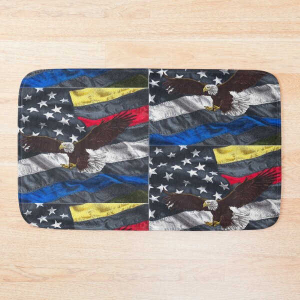 Item preview, First Responder Flag with Eagle designed and sold by Cora Worthington Art.