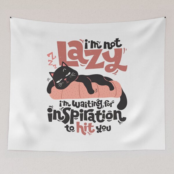 Item preview, Im not lazy im waiting for inspiration to hit you designed and sold by VividMorphk.