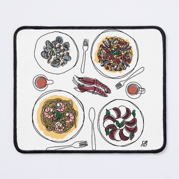 Item preview, Seafood Dinner Table Scene Line Art designed and sold by Evil B Creative.