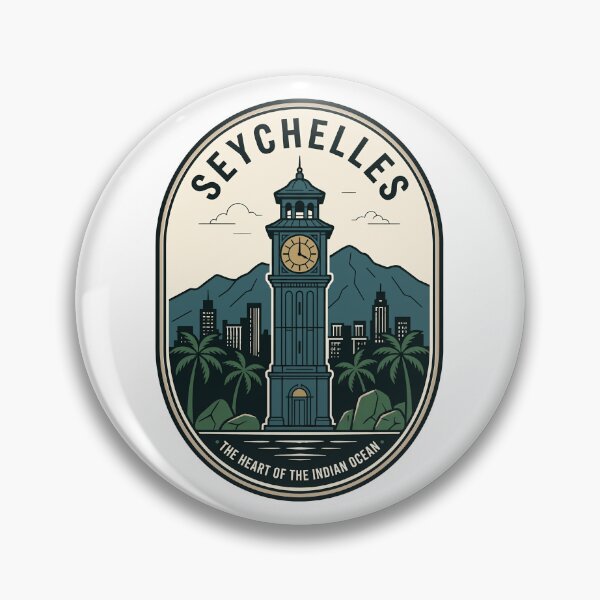 Item preview, Victoria Seychelles Clocktower Vintage Travel Badge designed and sold by k3rstman1.