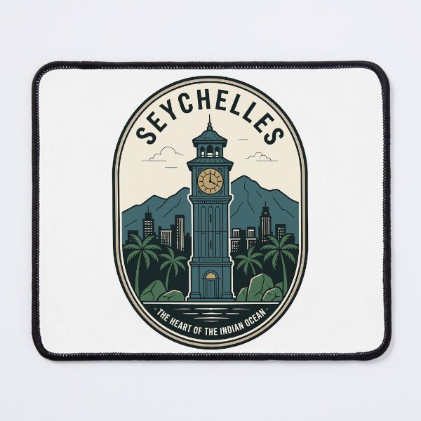 Item preview, Victoria Seychelles Clocktower Vintage Travel Badge designed and sold by k3rstman1.
