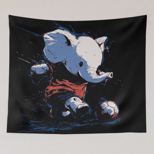 Item preview, Playful Elephant playing Soccer designed and sold by ClubVacay.