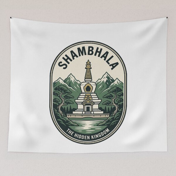 Item preview, Shambhala The Hidden Kingdom Himalayan Stupa Emblem designed and sold by k3rstman1.