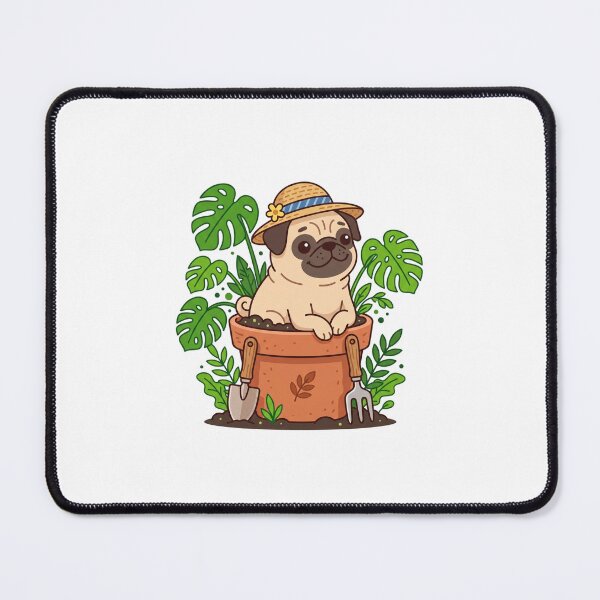 Item preview, Pug Gardening Society Cute Plant Parent Crazy Dog Lady designed and sold by PictoVibe.