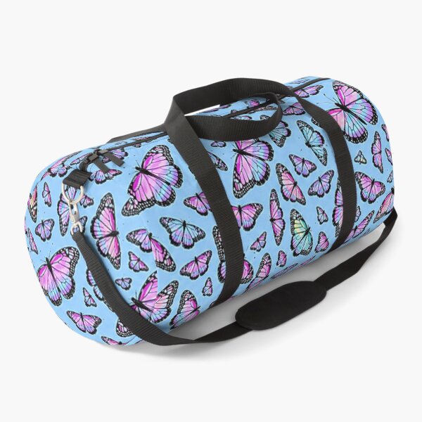 Item preview, Holographic Pastel Sunset Butterflies Print on Blue designed and sold by BeJolley.