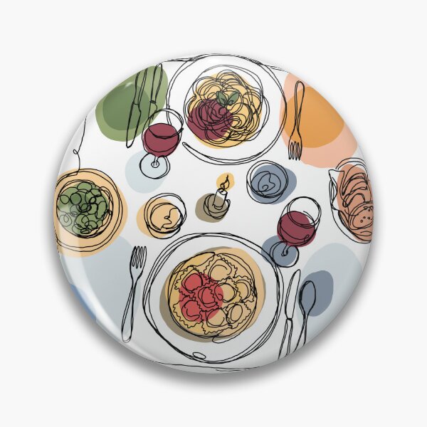 Item preview, Italian Dinner Date Table Scene Art designed and sold by Evil B Creative.