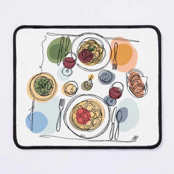 Item preview, Italian Dinner Date Table Scene Art designed and sold by Evil B Creative.
