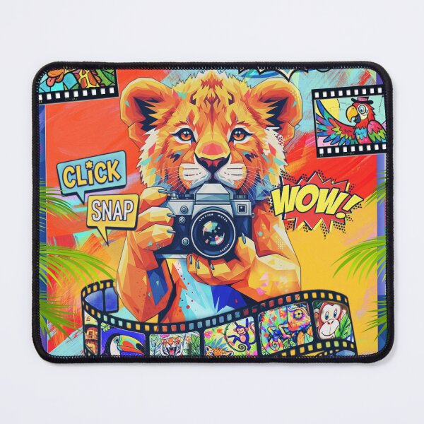 Item preview, Cute Lion Photographer | Kids Safari Camera Art designed and sold by bewitchedcuties.