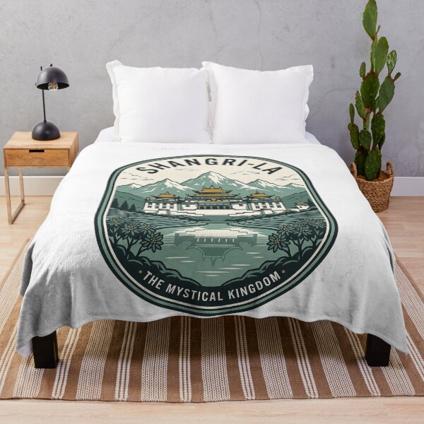 Item preview, Shangri-La Mystical Kingdom Himalayan Landscape Travel Badge designed and sold by k3rstman1.