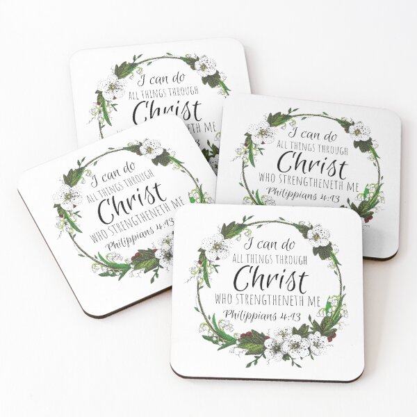 Item preview, I Can Do All Things Through Christ Floral Design designed and sold by Cora Worthington Art.
