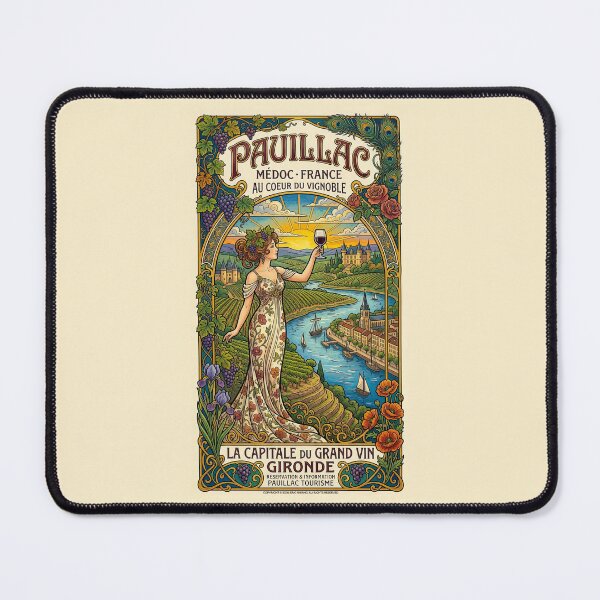 Item preview, Pauillac, France Art Nouveau Poster designed and sold by travelwitheric.