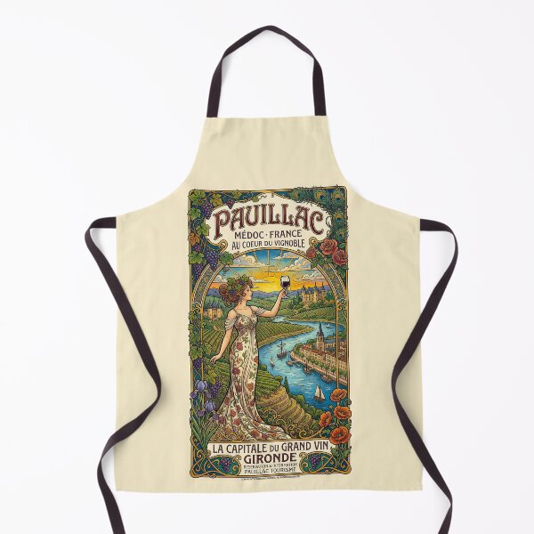 Item preview, Pauillac, France Art Nouveau Poster designed and sold by travelwitheric.