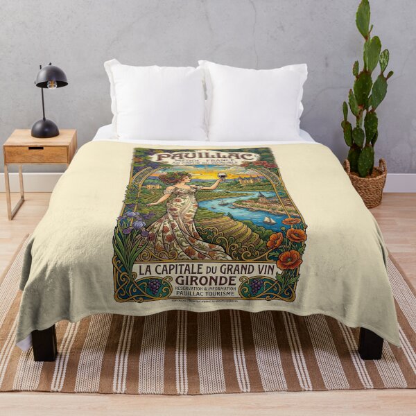 Item preview, Pauillac, France Art Nouveau Poster designed and sold by travelwitheric.