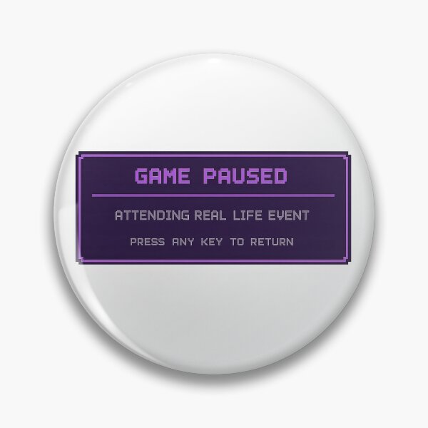 Item preview, Game Paused Funny Gamer Gift Retro Pixel Gaming designed and sold by TheKaiZenNi.