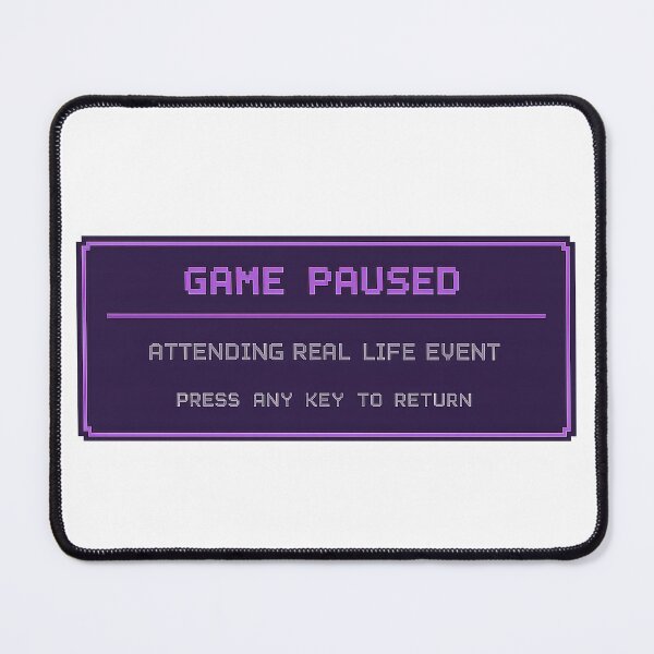 Item preview, Game Paused Funny Gamer Gift Retro Pixel Gaming designed and sold by TheKaiZenNi.