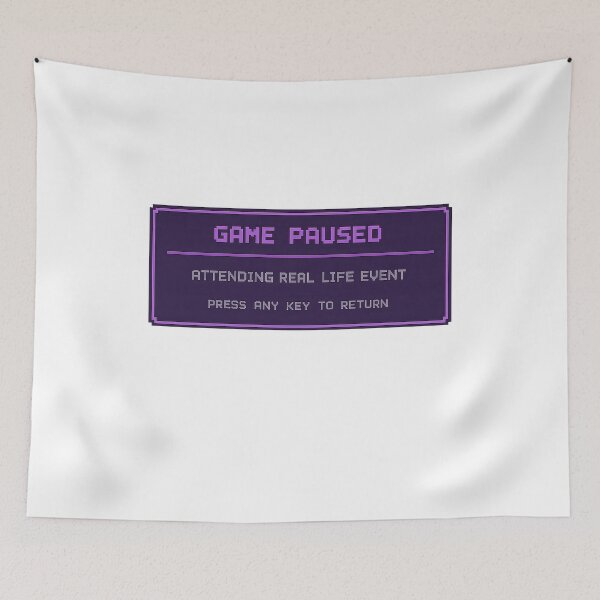 Item preview, Game Paused Funny Gamer Gift Retro Pixel Gaming designed and sold by TheKaiZenNi.