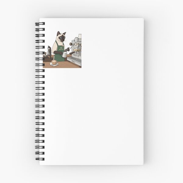 Item preview, Siamese Cat Barista Coffee Espresso Cafe Caffeine Lover designed and sold by PictoVibe.
