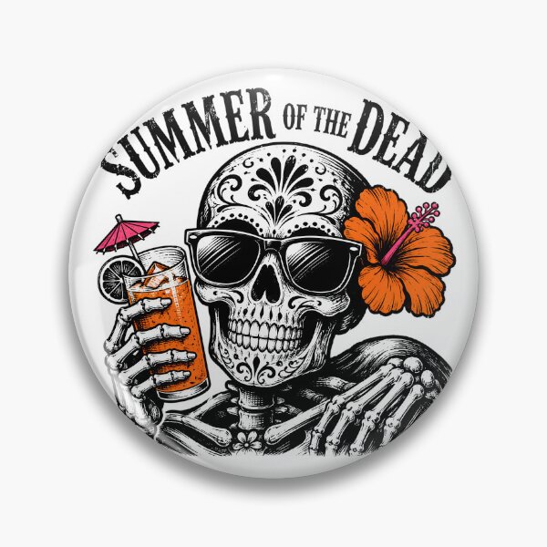 Item preview, Tropical Goth Skeleton Summer Sugar Skull Beach Drink designed and sold by chattsuede.