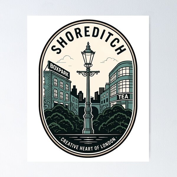 Item preview, Vintage Shoreditch London Urban Boxpark Travel Badge designed and sold by k3rstman1.