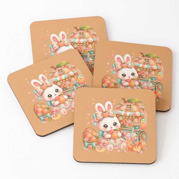 Item preview, Kawaii Peach Bunny – Cute Cottagecore Peach Stand Rabbit Summer Aesthetic designed and sold by ALH Apparel.