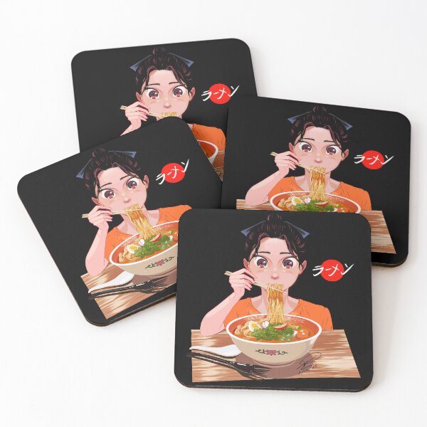 Item preview, Cozy Anime Girl Eating Ramen Lofi Aesthetic Art designed and sold by Rhapsodic1290.