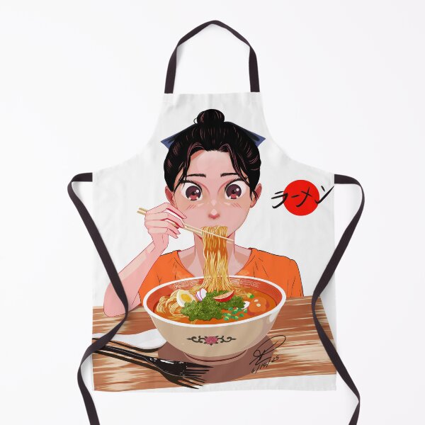 Item preview, Cozy Anime Girl Eating Ramen Lofi Aesthetic Art designed and sold by Rhapsodic1290.