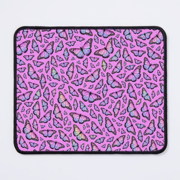 Item preview, Holographic Pastel Sunset Butterflies Print on Pink designed and sold by BeJolley.