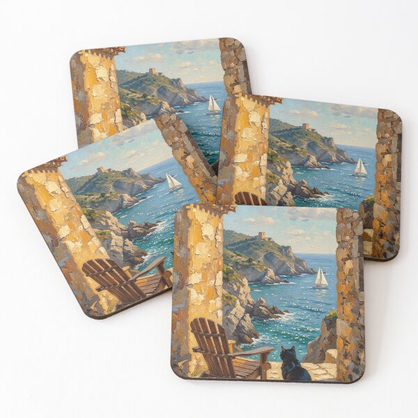Item preview, Mediterranean Coastal Painterly Impasto designed and sold by Davidaccio Collection .