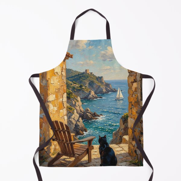 Item preview, Mediterranean Coastal Painterly Impasto designed and sold by Davidaccio Collection .