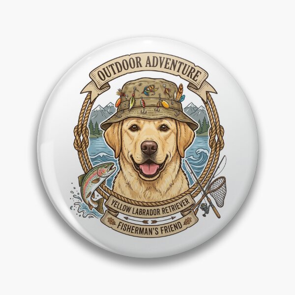 Item preview, Yellow Labrador Fishing Club Angler Outdoor River Catch designed and sold by PictoVibe.