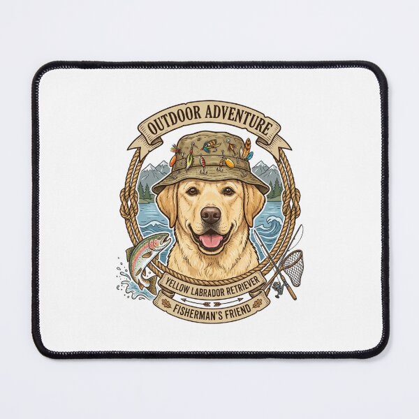 Item preview, Yellow Labrador Fishing Club Angler Outdoor River Catch designed and sold by PictoVibe.