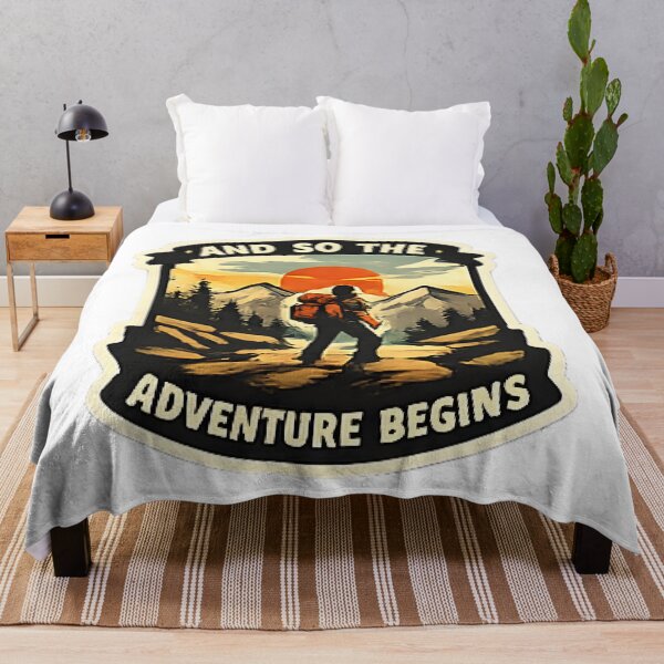 Item preview, And So The Adventure Begins – Vintage Hiking & Mountain Explorer Design designed and sold by vansaidshop ⭐⭐⭐⭐⭐.