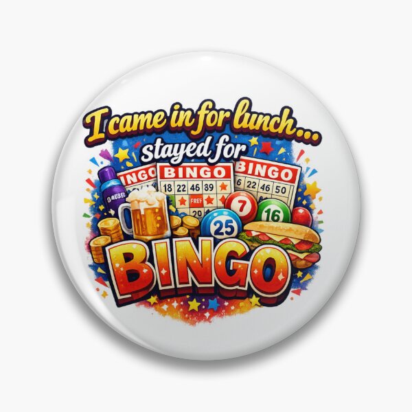 Item preview, I Came in for Lunch Stayed for Bingo Funny Bingo Lover Retro Design designed and sold by justsuestudio.