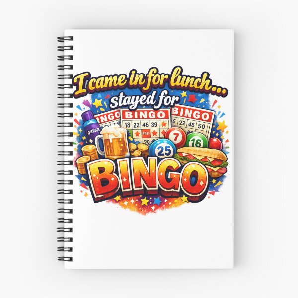 Item preview, I Came in for Lunch Stayed for Bingo Funny Bingo Lover Retro Design designed and sold by justsuestudio.