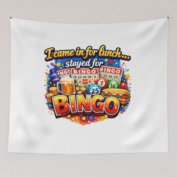Item preview, I Came in for Lunch Stayed for Bingo Funny Bingo Lover Retro Design designed and sold by justsuestudio.