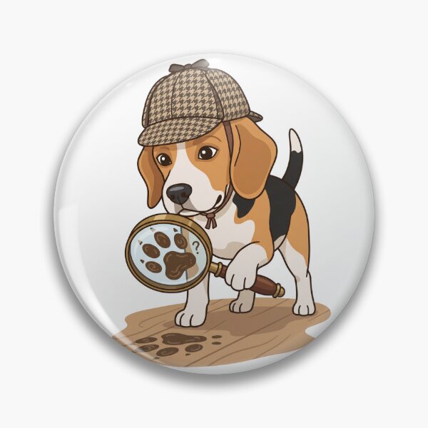 Item preview, Beagle Detective True Crime Podcast Fan Mystery Inspector designed and sold by PictoVibe.