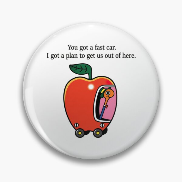 Item preview, Vintage Apple Car Road Trip Escape Plan Cartoon Design designed and sold by RRMadeArt.