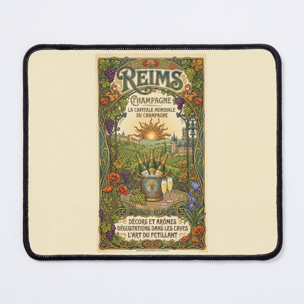 Item preview, Reims, France Art Nouveau Poster designed and sold by travelwitheric.