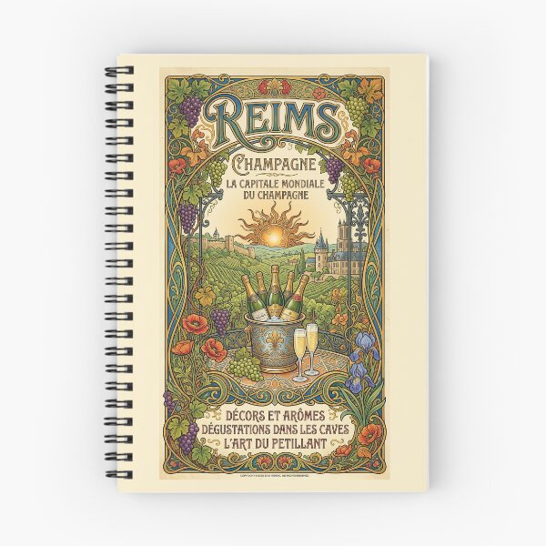 Item preview, Reims, France Art Nouveau Poster designed and sold by travelwitheric.